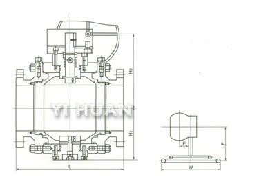 GB锻钢固定球阀 结构图