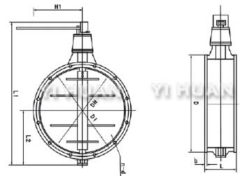 TD41W通风蝶阀结构图