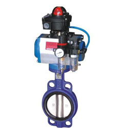 气动对夹式软密封蝶阀